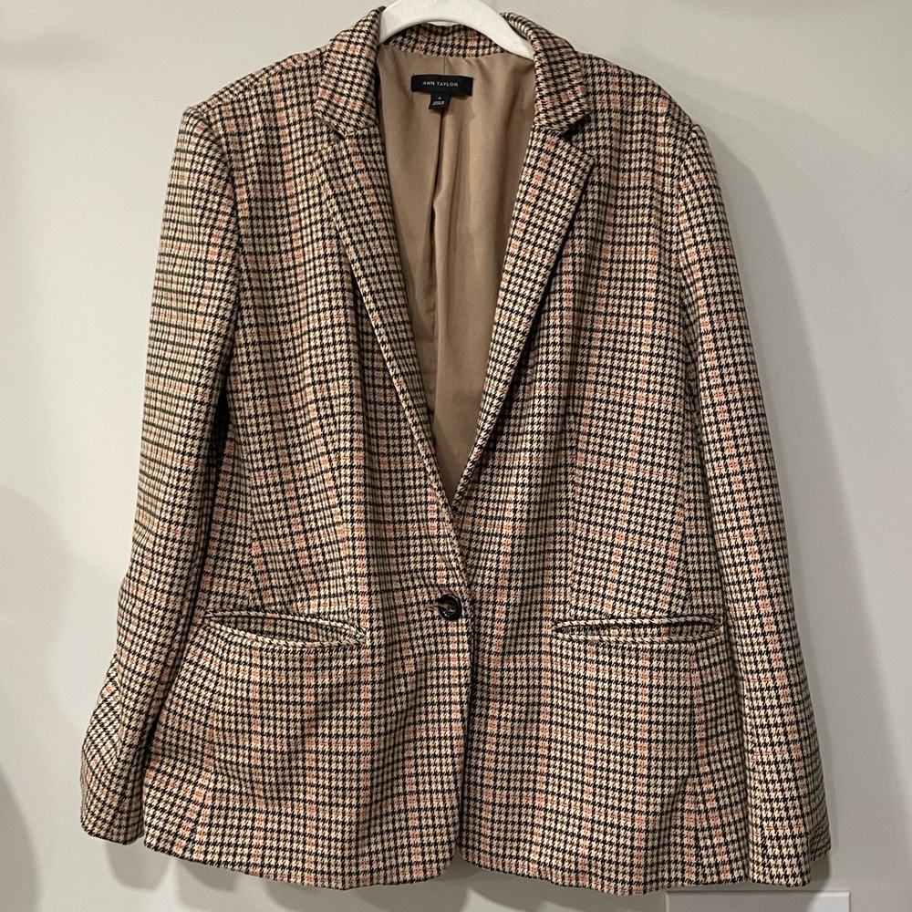 Ann Taylor Houndstooth Blazer Size 16
